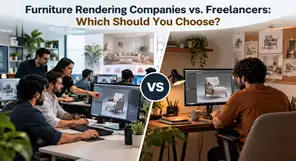 Furniture Rendering Companies vs. Freelancers Which Should You Choose